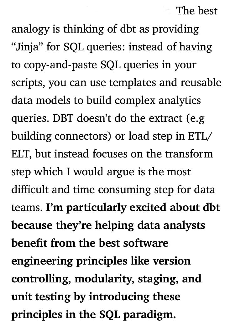 co-founder at Public Comps, describes where dbt fits in his Analytics & Data Tools MarketMap