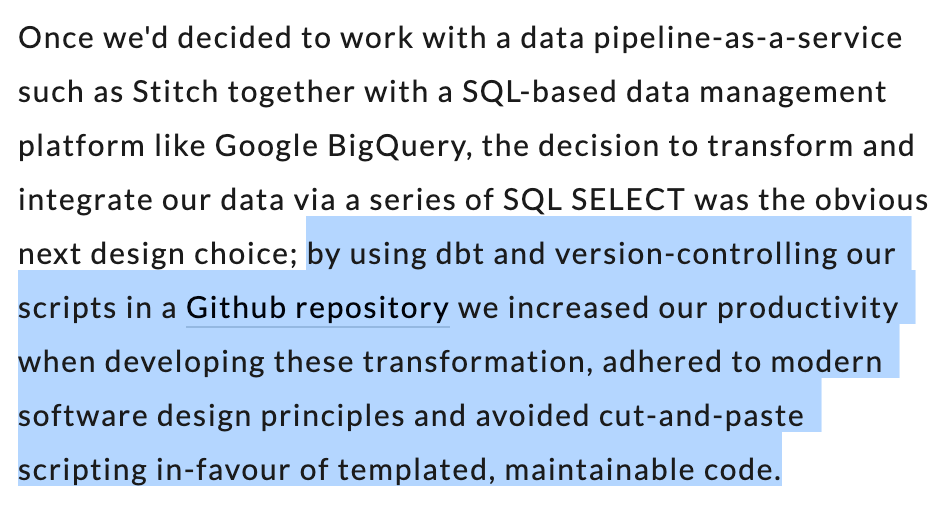 on how dbt fits into their data stack.