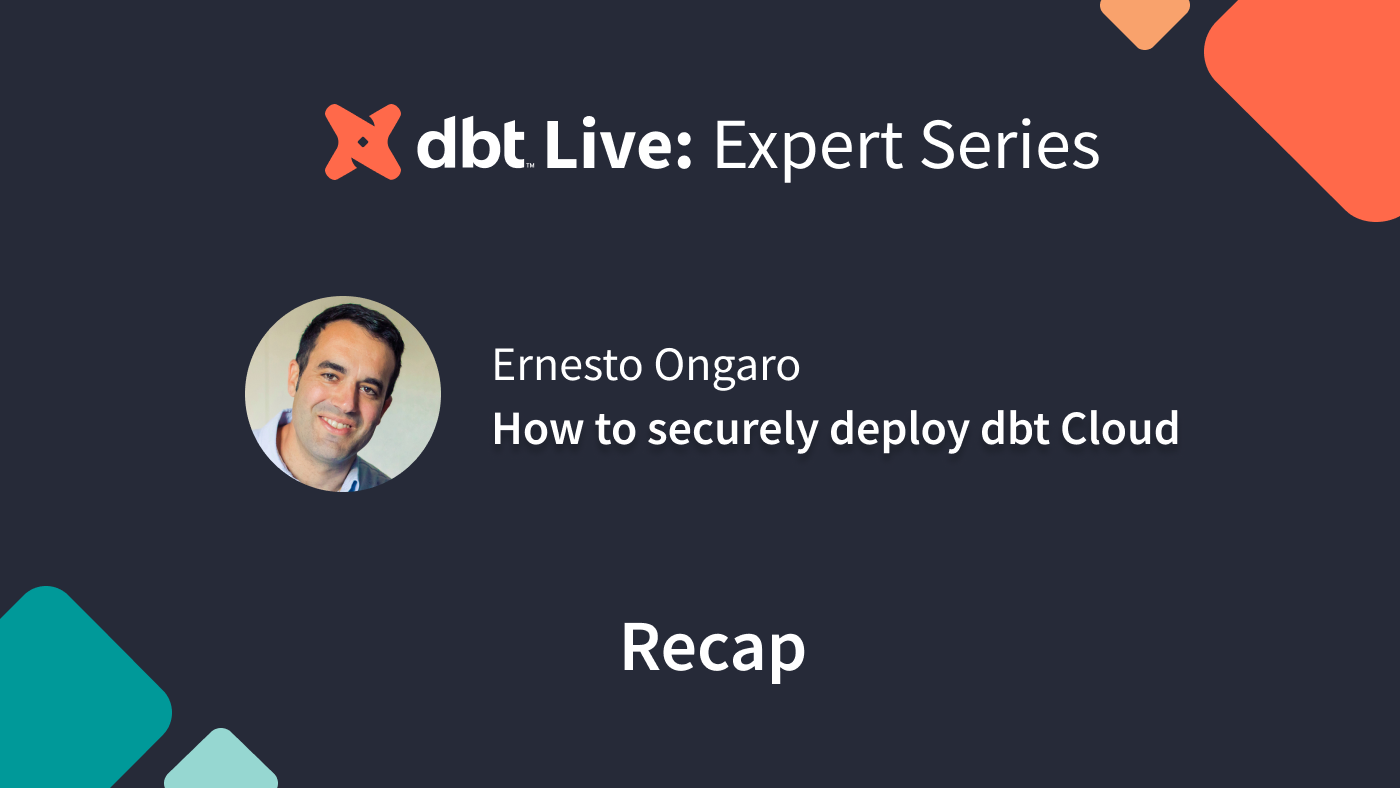 How to securely deploy dbt Cloud