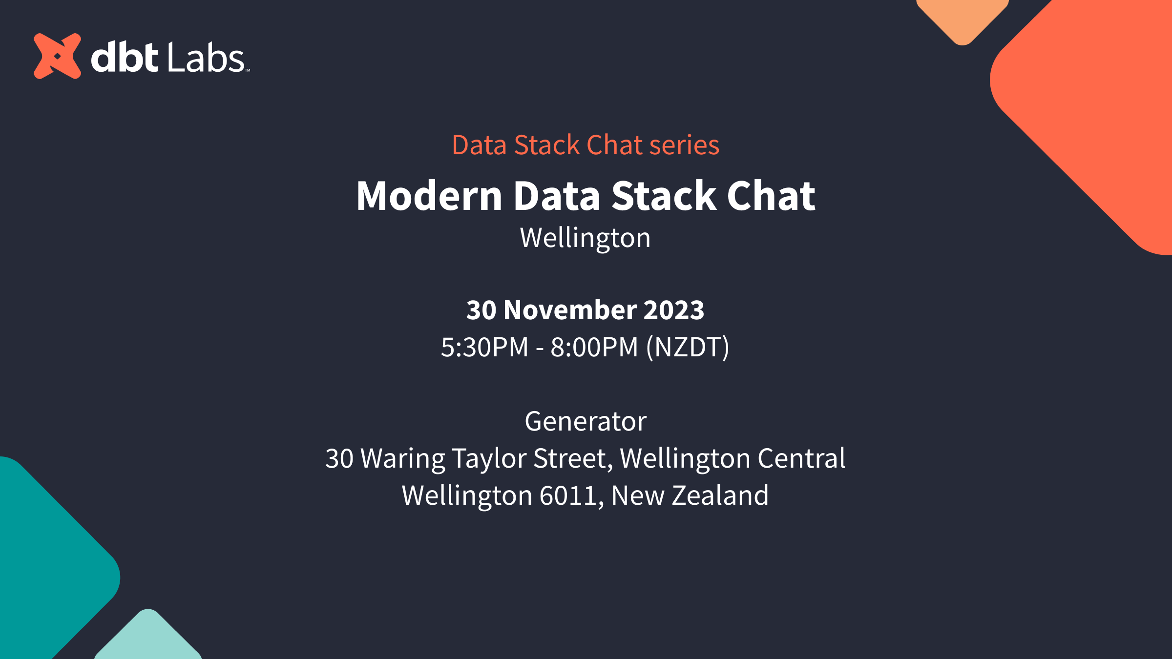 Modern Data Stack Chat Wellington