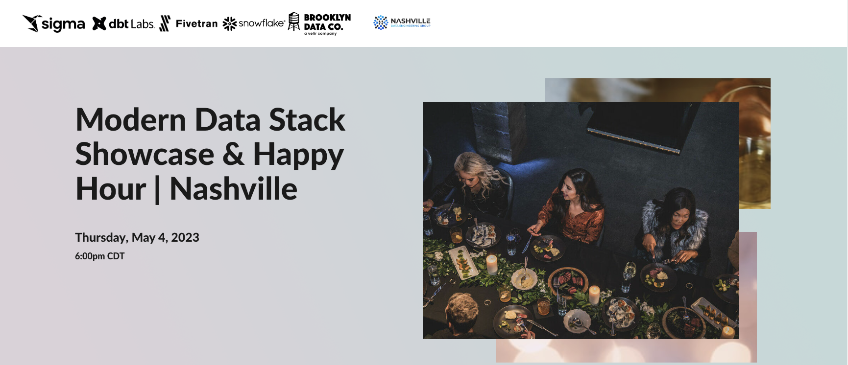Modern Data Stack Showcase & Happy Hour - Nashville