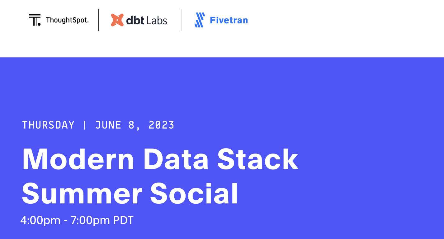 Modern Data Stack Summer Social